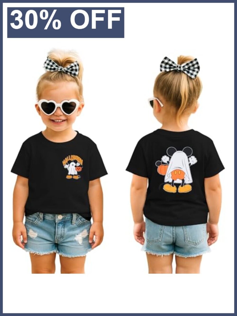 Toddler Halloween Pumpkin Graphic Tee Cotton Spandex